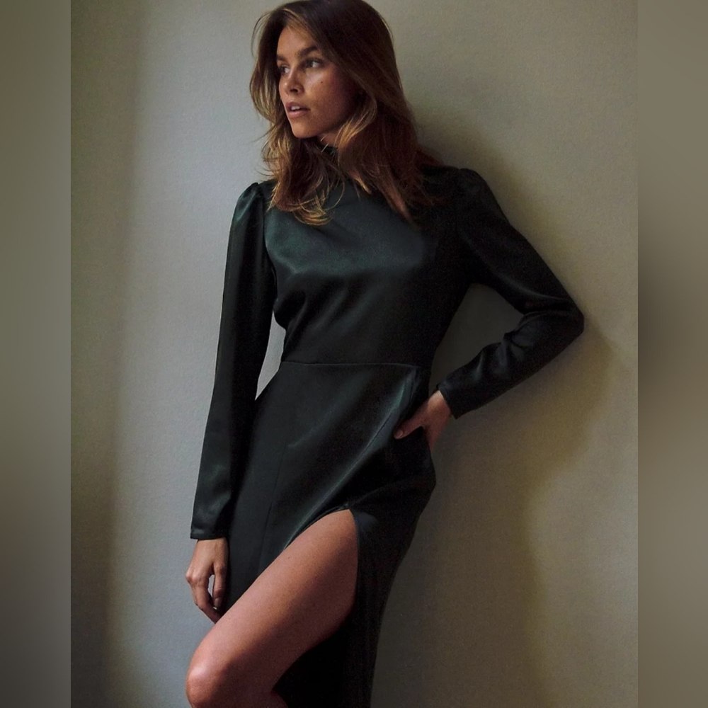 Green Wilfred Acetate Gown Size 2